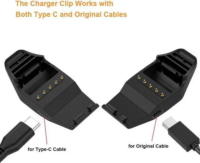 Alt view image 2 of 7 - WERLEO [2 Pack] Charging Clip for Garmin T5, TT15, TT10, T15, G TT15x, TT25 GPS Dog Collar Charger Adapter,Type C Charger Replacement