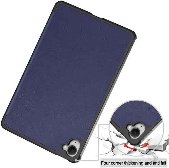 Alt view image 4 of 7 - WERLEO Case for Xiaomi Redmi K Pad 8.8 Inch, Tri fold Slim Lightweight Hard Shell Smart Protective Cover with Multi-Angle Stand, Universal Stylus Pen Blue