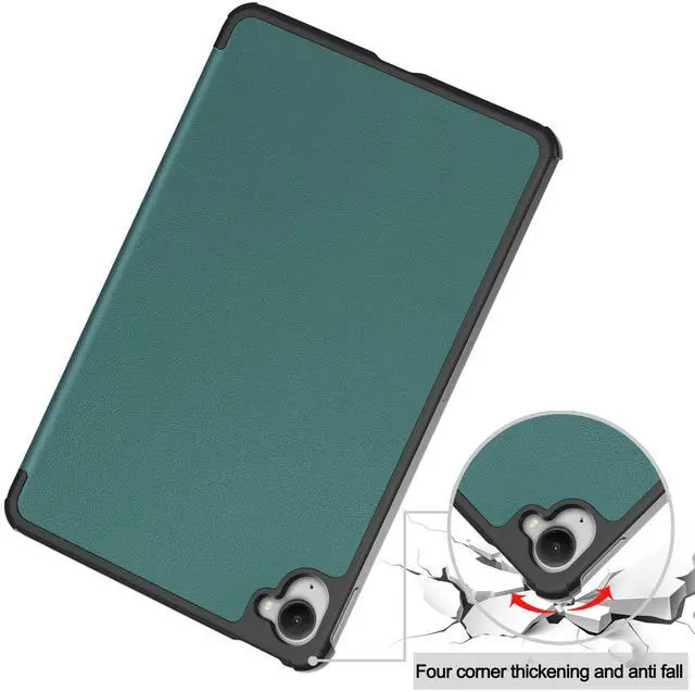 Alt view image 4 of 7 - WERLEO Case for Xiaomi Redmi K Pad 8.8 Inch, Tri fold Slim Lightweight Hard Shell Smart Protective Cover with Multi-Angle Stand, Universal Stylus Pen Dark Green