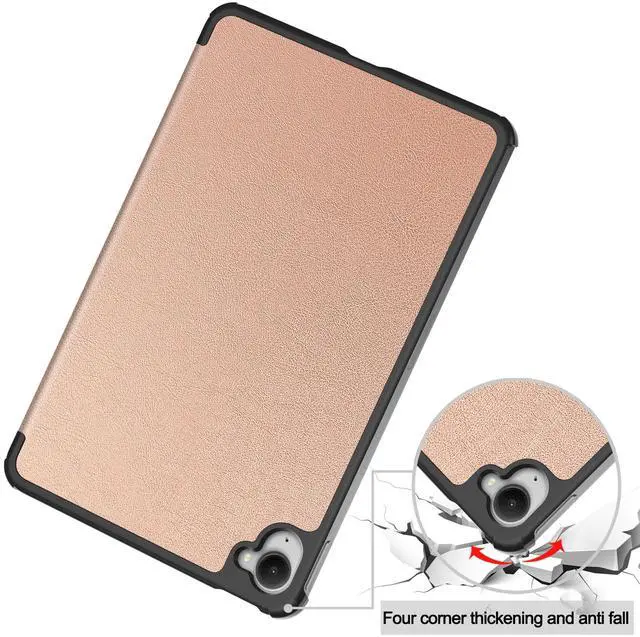 Alt view image 4 of 7 - WERLEO Case for Xiaomi Redmi K Pad 8.8 Inch, Tri fold Slim Lightweight Hard Shell Smart Protective Cover with Multi-Angle Stand, Universal Stylus Pen Rose Gold
