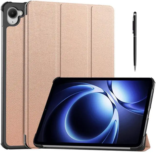 Main image of WERLEO Case for Xiaomi Redmi K Pad 8.8 Inch, Tri fold Slim Lightweight Hard Shell Smart Protective Cover with Multi-Angle Stand, Universal Stylus Pen Rose Gold