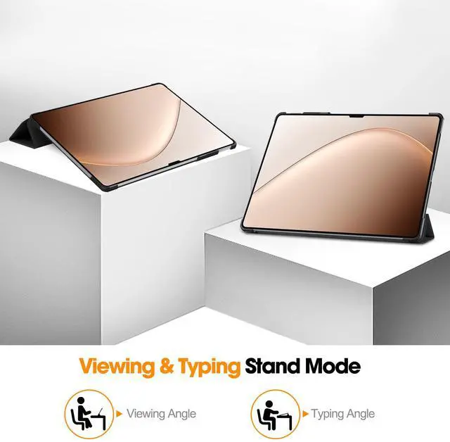 Alt view image 3 of 7 - WERLEO Case for Xiaomi Pad 7 Ultra 14 Inch, Tri fold Slim Lightweight Hard Shell Smart Protective Cover with Multi-Angle Stand, Universal Stylus Pen