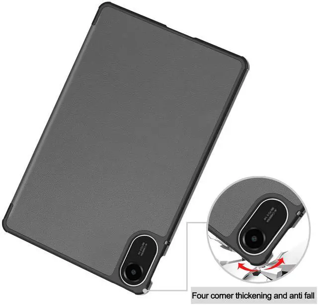 Alt view image 7 of 7 - WERLEO Case for Xiaomi Redmi Pad 2 11 inch 2025, Tri fold Slim Hard Shell Smart Protective Cover with Multi-Angle Stand, Auto Sleep/Wake, Universal Stylus Pen Grey