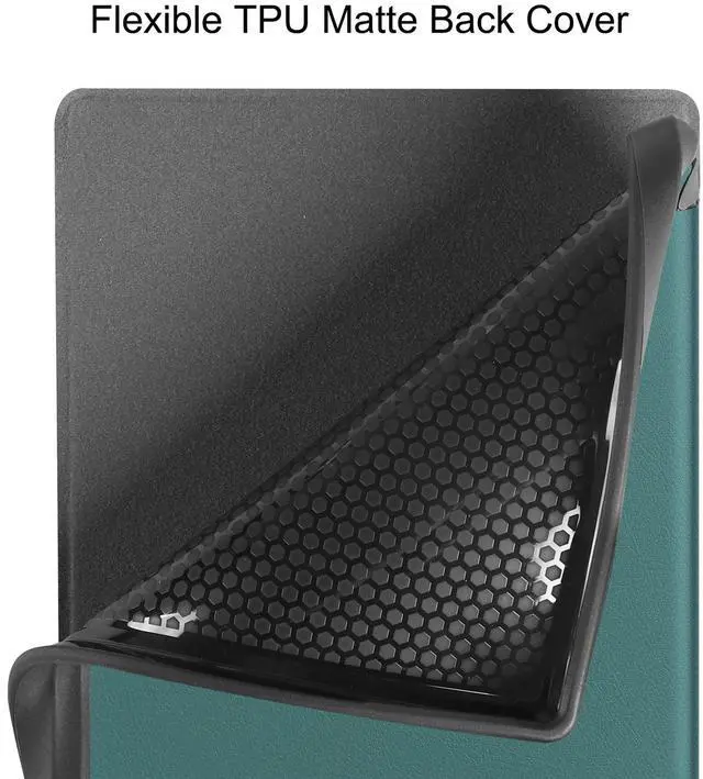 Alt view image 4 of 7 - WERLEO Case for Pocketbook Verse PB629 / Verse Pro PB634 / Lite E-Reader 6 Inch, Slim Hard Shell Smart Protective Cover with Multi-Angle Stand, Auto Sleep/Wake Dark Green