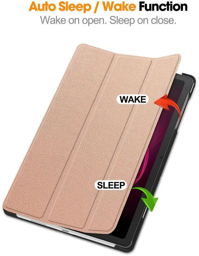 Alt view image 2 of 7 - WERLEO for T-Mobile Revvl Tab 5G Tablet Case 10.36 Inch, Auto Wake/Sleep and Slim Leather Full Protector Trifold Stand Cover Case for Revvl Tab 5G Tablet 2023 Rose Gold