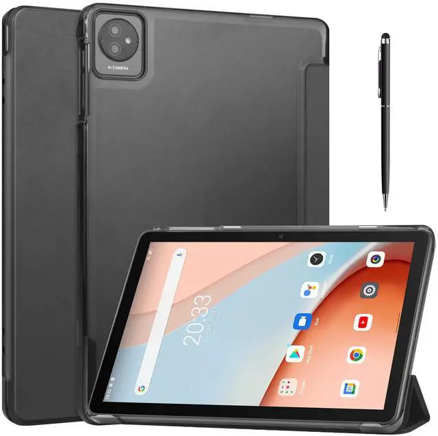Main image of WERLEO Custer Case for Blackview Tab 7 WiFi / Tab 8 WiFi 10.1" Ultra-Thin PU-Leather Hard Shell Slim Translucent Frosted Hard Back Cover with Universal Stylus Pen
