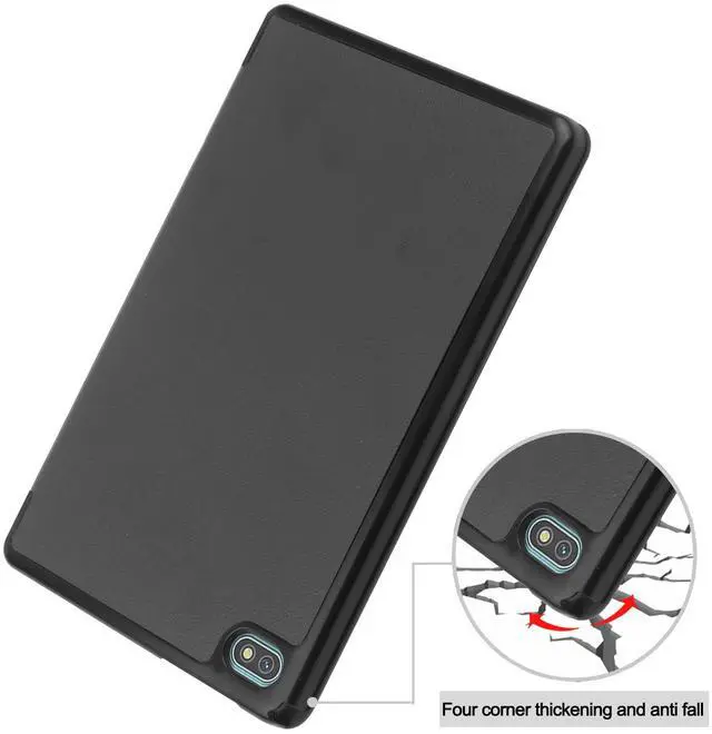 Alt view image 5 of 7 - WERLEO Case for Blackview Oscal Pad 10 10.1 inch 2023 Tablet, Light Weight Slim Tri-Fold Shockproof Magnetic Stand Leather Cover with Universal Stylus Pen