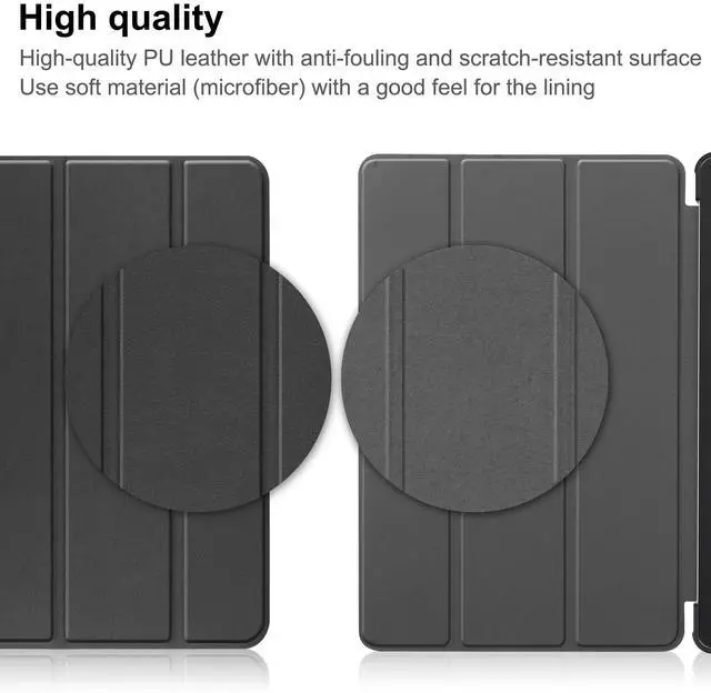 Alt view image 6 of 7 - WERLEO Case for Blackview Oscal Pad 10 10.1 inch 2023 Tablet, Light Weight Slim Tri-Fold Shockproof Magnetic Stand Leather Cover with Universal Stylus Pen