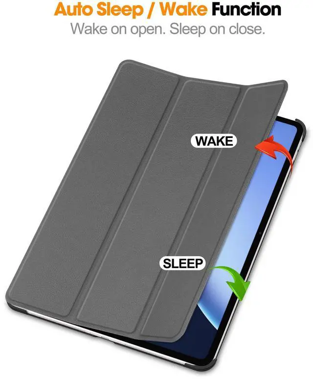 Alt view image 2 of 7 - WERLEO Case for Oppo Pad 4 Pro / OnePlus Pad 2 Pro / OnePlus Pad 3 13.2 inch 2025, Tri fold Slim Hard Shell Smart Protective Cover with Multi-Angle Stand, Auto Sleep/Wake, Stylus Pen Grey