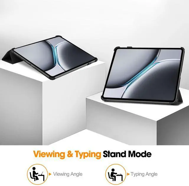 Alt view image 3 of 7 - WERLEO Case for OnePlus Pad 2 / OnePlus Pad Pro 12.1 inch 2024, Folio Slim Smart Cover Lightweight Hard Shell Protective Case with Multi-Angle Stand, Universal Stylus Pen
