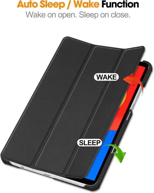 Alt view image 6 of 7 - WERLEO Case for Xiaomi Redmi Pad SE 8.7 inch 2024, Slim Smart Cover Lightweight Hard Shell Protective Cover with Multi-Angle Stand, Universal Stylus Pen