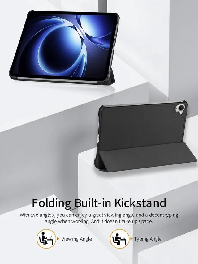 Alt view image 6 of 7 - WERLEO Case for Xiaomi Redmi K Pad 8.8 Inch 2025, Slim Smart Cover Lightweight Hard Shell Protective Cover with Multi-Angle Stand, Universal Stylus Pen