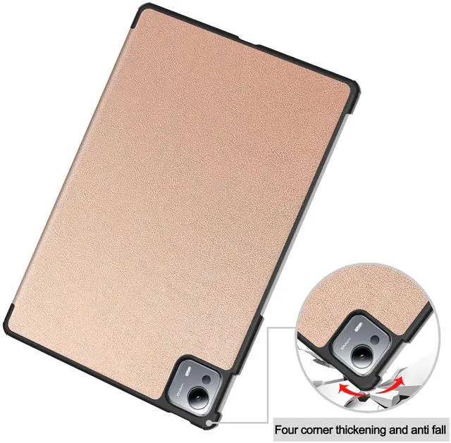 Alt view image 5 of 7 - WERLEO Case for Xiaomi Pad 7 Ultra 14 inch 2025, Slim Smart Cover Lightweight Hard Shell Protective Cover with Multi-Angle Stand, Universal Stylus Pen Rose Gold