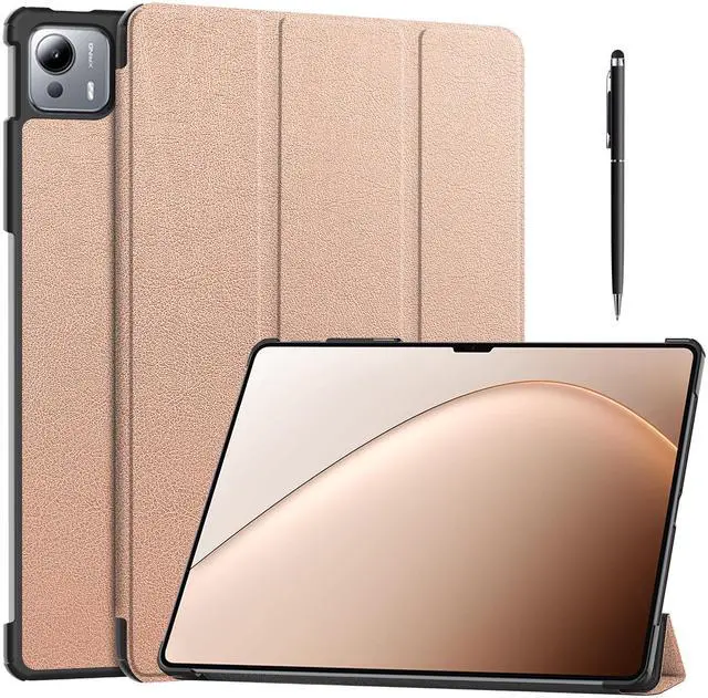 Main image of WERLEO Case for Xiaomi Pad 7 Ultra 14 inch 2025, Slim Smart Cover Lightweight Hard Shell Protective Cover with Multi-Angle Stand, Universal Stylus Pen Rose Gold
