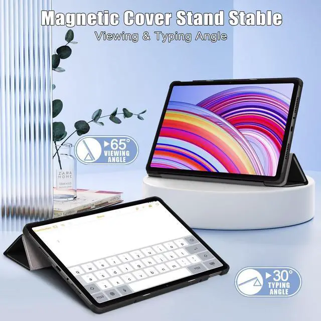 Alt view image 2 of 7 - WERLEO Case for Xiaomi Redmi Pad Pro 5G 12.1 inch / Xiaomi Poco Pad 12.1" 2024 , Slim Smart Cover Lightweight Hard Shell Protective Cover with Multi-Angle Stand, Universal Stylus Pen