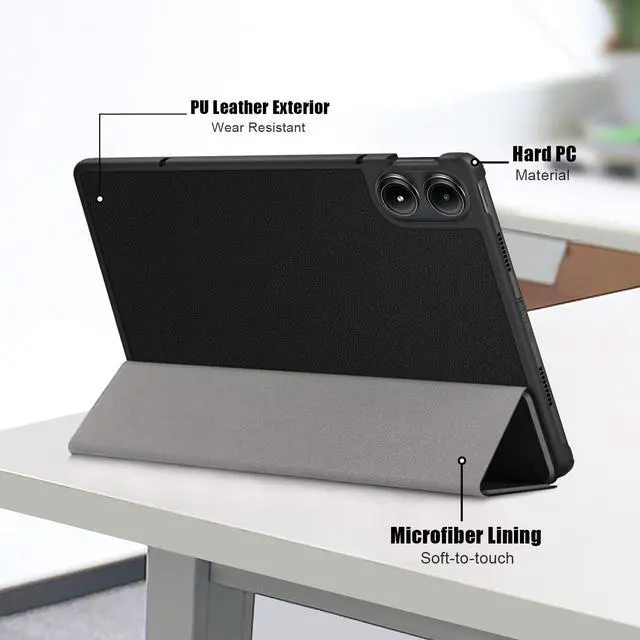 Alt view image 4 of 7 - WERLEO Case for Xiaomi Redmi Pad Pro 5G 12.1 inch / Xiaomi Poco Pad 12.1" 2024 , Slim Smart Cover Lightweight Hard Shell Protective Cover with Multi-Angle Stand, Universal Stylus Pen