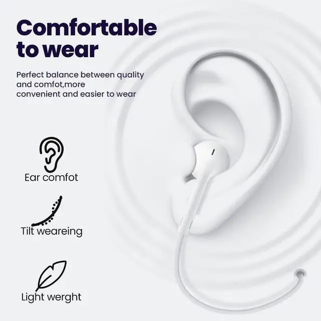 Alt view image 4 of 7 - 2 Packs USB C Headphones for iPhone 16/15 Earbuds with Microphone & Volume Control HiFi Stereo Type C Earphones for Galaxy S23/S22/S21/S20/Ultra Note 10/20, for iPad Pro Pixel 7/6/6a/5/4 and More