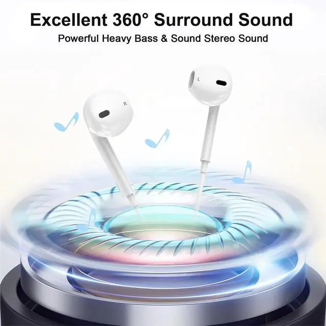 Alt view image 6 of 7 - 2 Packs USB C Headphones for iPhone 16/15 Earbuds with Microphone & Volume Control HiFi Stereo Type C Earphones for Galaxy S23/S22/S21/S20/Ultra Note 10/20, for iPad Pro Pixel 7/6/6a/5/4 and More