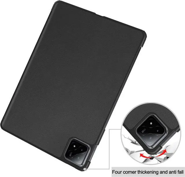 Alt view image 3 of 7 - WERLEO Case for Xiaomi Pad 6S Pro 12.4 inch 2024, Slim Smart Cover Lightweight Hard Shell Protective Cover with Multi-Angle Stand, Universal Stylus Pen