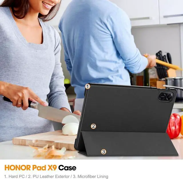 Alt view image 7 of 7 - WERLEO Case for Honor Pad X9 11.5" / Honor Pad X8 Pro 11.5 inch 2023, Slim Smart Cover Lightweight Hard Shell Protective Cover with Multi-Angle Stand, Universal Stylus Pen