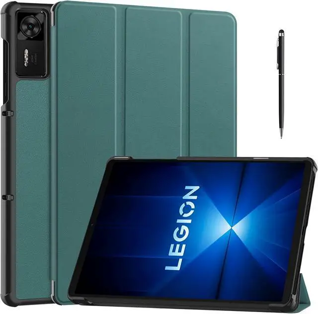 Main image of WERLEO Case for Lenovo Legion Y700 4th Gen 8.8 inch 2025 TB322FC, Slim Smart Cover Lightweight Hard Shell Protective Cover with Multi-Angle Stand, Universal Stylus Pen Dark Green