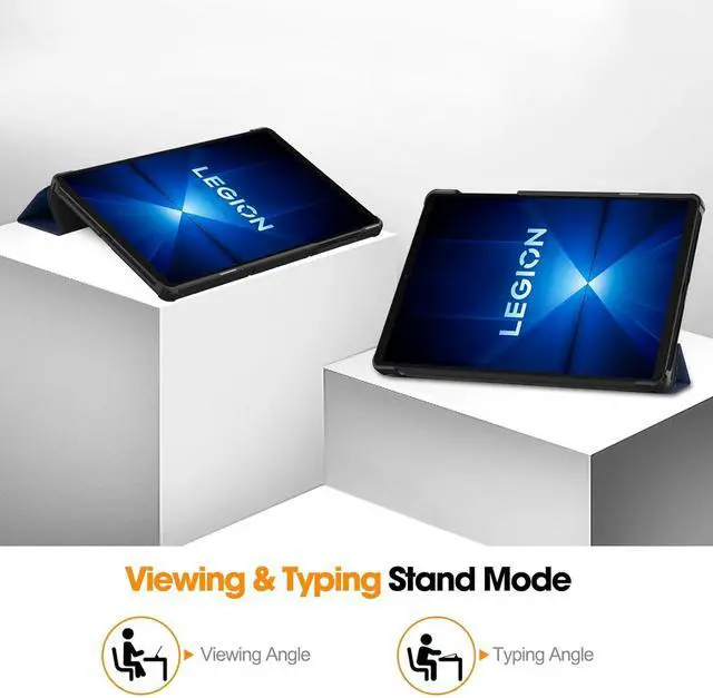 Alt view image 4 of 7 - WERLEO Case for Lenovo Legion Y700 4th Gen 8.8 inch 2025 TB322FC, Slim Smart Cover Lightweight Hard Shell Protective Cover with Multi-Angle Stand, Universal Stylus Pen Blue