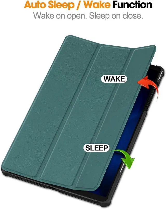 Alt view image 2 of 7 - WERLEO Case for Lenovo Legion Y700 4th Gen 8.8 inch 2025 TB322FC, Slim Smart Cover Lightweight Hard Shell Protective Cover with Multi-Angle Stand, Universal Stylus Pen Dark Green