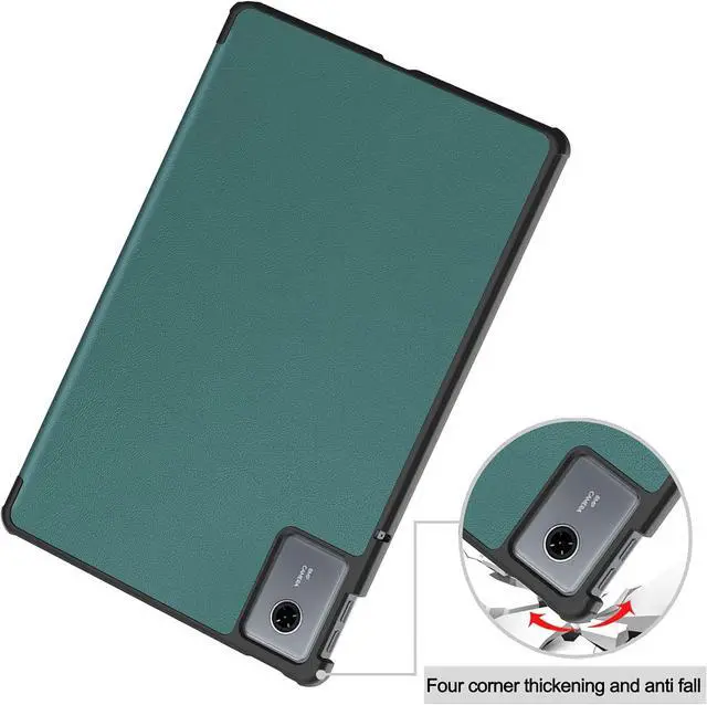Alt view image 2 of 7 - WERLEO Case for Lenovo Tab Idea 11 inch 2025 / Xiaoxin Pad 11 2025 Slim Smart Cover Lightweight Hard Shell Protective Cover with Multi-Angle Stand, Universal Stylus Pen Dark Green