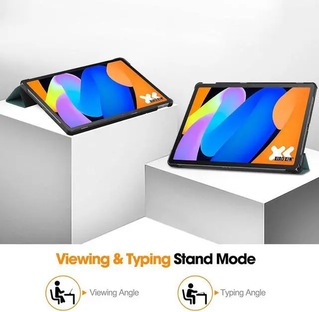Alt view image 3 of 7 - WERLEO Case for Lenovo Tab Idea 11 inch 2025 / Xiaoxin Pad 11 2025 Slim Smart Cover Lightweight Hard Shell Protective Cover with Multi-Angle Stand, Universal Stylus Pen Dark Green