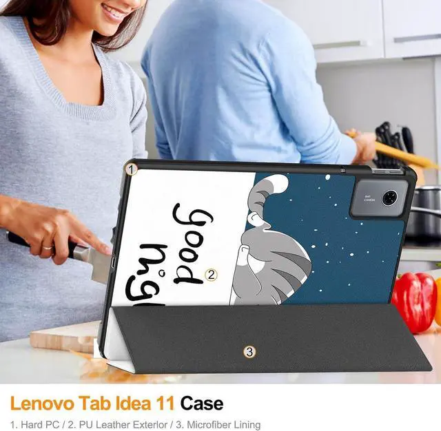 Alt view image 7 of 7 - WERLEO Case for Lenovo Tab Idea 11 inch 2025 / Xiaoxin Pad 11 2025 Slim Smart Cover Lightweight Hard Shell Protective Cover with Multi-Angle Stand, Universal Stylus Pen Lazy Cat