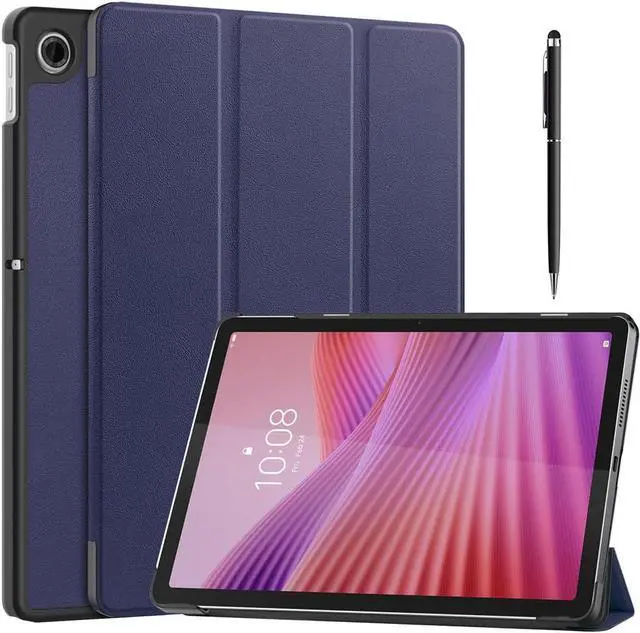 Main image of WERLEO Case for Lenovo Tab 10.1 inch 2025 Model TB311FU TB311XU, Slim Smart Cover Lightweight Hard Shell Protective Cover with Multi-Angle Stand, Universal Stylus Pen Blue