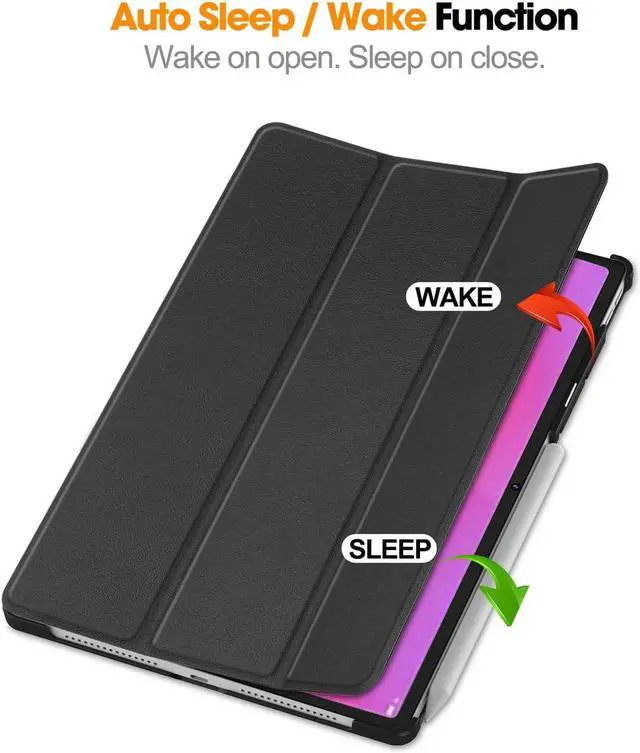 Alt view image 3 of 7 - WERLEO Case for Lenovo Yoga Tab Plus 12.7 inch 2025 TB520FU, Slim Smart Cover Lightweight Hard Shell Protective Cover with Multi-Angle Stand, Universal Stylus Pen