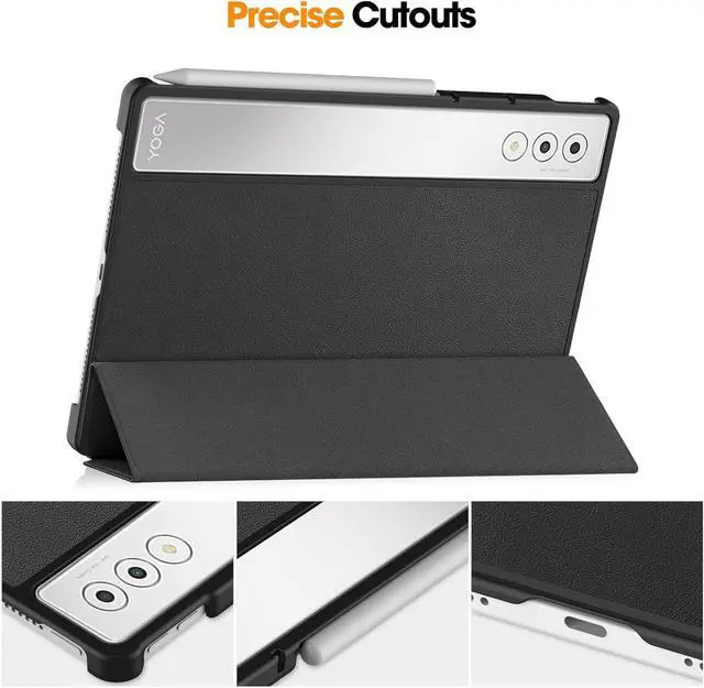 Alt view image 5 of 7 - WERLEO Case for Lenovo Yoga Tab Plus 12.7 inch 2025 TB520FU, Slim Smart Cover Lightweight Hard Shell Protective Cover with Multi-Angle Stand, Universal Stylus Pen