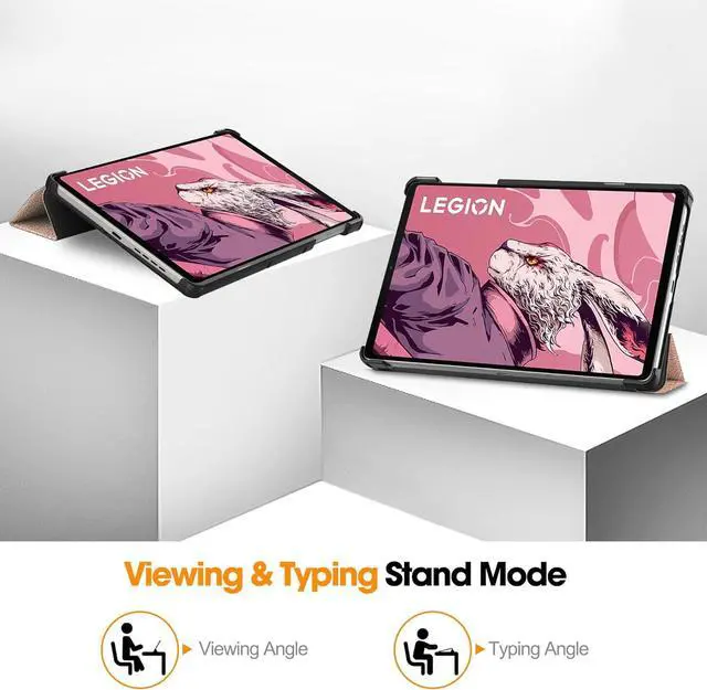 Alt view image 5 of 7 - WERLEO Case for Lenovo Legion Y700 8.8 inch 2025 2023 TB-321FU TB-320FC, Slim Smart Cover Lightweight Hard Shell Protective Cover with Multi-Angle Stand, Universal Stylus Pen Rose Gold