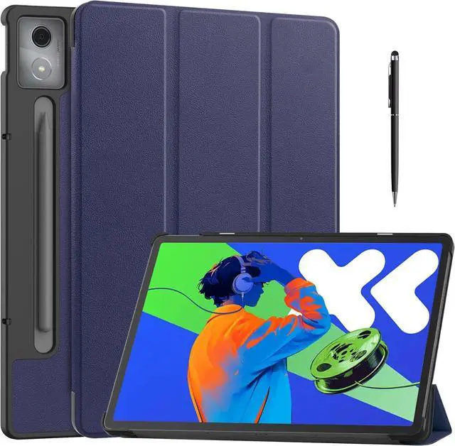 Main image of WERLEO Case for Lenovo Idea Tab Pro 12.7 inch 2025 TB-373FU TB-375FC, Slim Smart Cover Lightweight Hard Shell Protective Cover with Multi-Angle Stand, Universal Stylus Pen Blue
