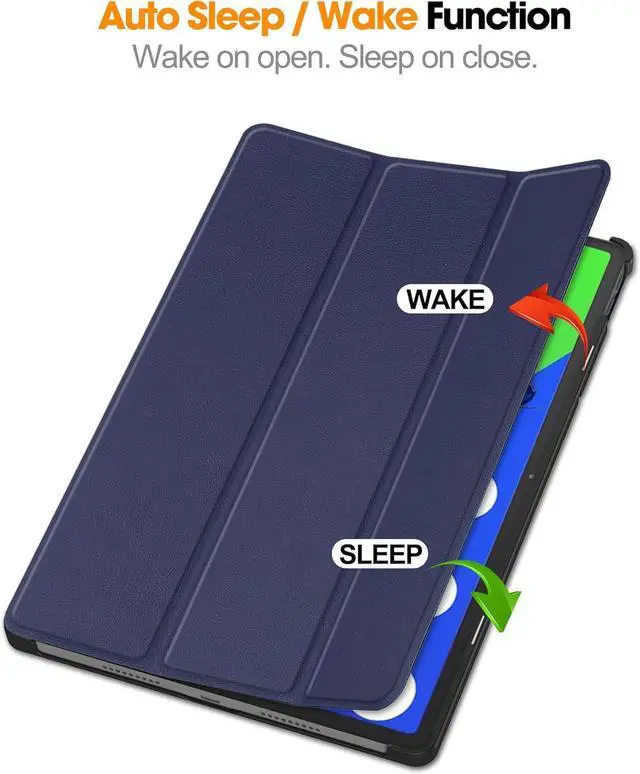 Alt view image 2 of 7 - WERLEO Case for Lenovo Idea Tab Pro 12.7 inch 2025 TB-373FU TB-375FC, Slim Smart Cover Lightweight Hard Shell Protective Cover with Multi-Angle Stand, Universal Stylus Pen Blue