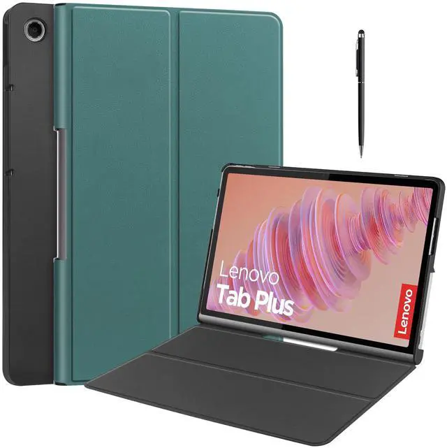 Main image of WERLEO Case for Lenovo Tab Plus 11.5 inch 2024 TB351FU, Slim Smart Cover Lightweight Hard Shell Protective Cover with Multi-Angle Stand, Universal Stylus Pen Dark Green