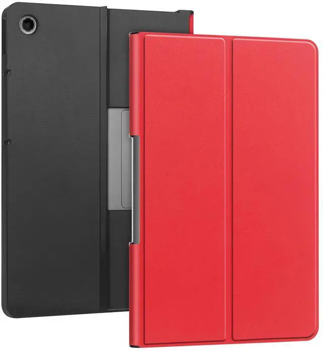 Alt view image 6 of 7 - WERLEO Case for Lenovo Tab Plus 11.5 inch 2024 TB351FU, Slim Smart Cover Lightweight Hard Shell Protective Cover with Multi-Angle Stand, Universal Stylus Pen Red