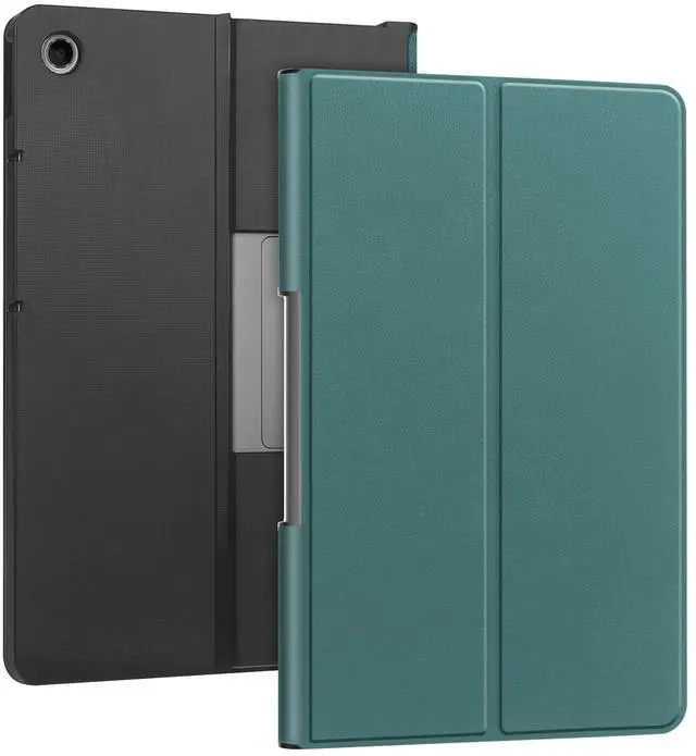 Alt view image 6 of 7 - WERLEO Case for Lenovo Tab Plus 11.5 inch 2024 TB351FU, Slim Smart Cover Lightweight Hard Shell Protective Cover with Multi-Angle Stand, Universal Stylus Pen Dark Green