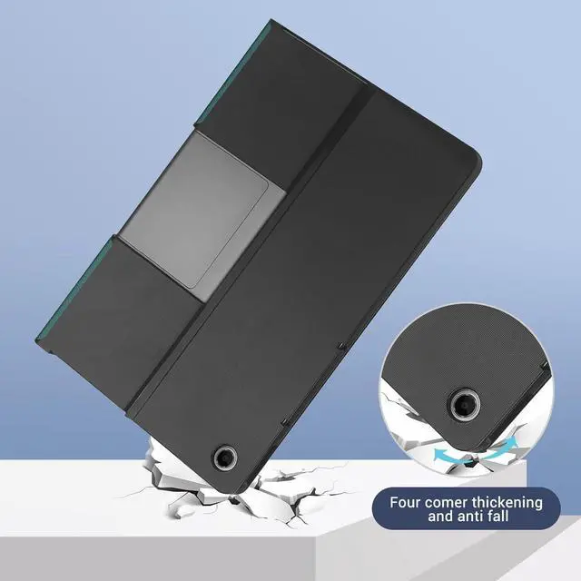 Alt view image 6 of 7 - WERLEO Case for Lenovo Tab Plus 11.5 inch 2024 TB351FU, Slim Smart Cover Lightweight Hard Shell Protective Cover with Multi-Angle Stand, Universal Stylus Pen Blue