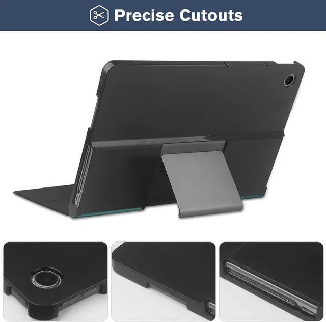 Alt view image 4 of 7 - WERLEO Case for Lenovo Tab Plus 11.5 inch 2024 TB351FU, Slim Smart Cover Lightweight Hard Shell Protective Cover with Multi-Angle Stand, Universal Stylus Pen Blue