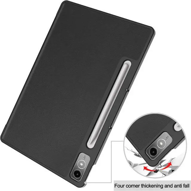 Alt view image 3 of 7 - WERLEO Case for Lenovo Tab P12 12.7 inch 2024 2023 TB370FU TB371FC, Slim Smart Cover Lightweight Hard Shell Protective Cover with Multi-Angle Stand, Universal Stylus Pen