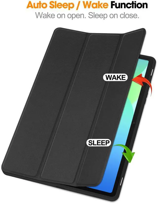 Alt view image 2 of 7 - WERLEO Case for Samsung Galaxy Tab S10 Lite / S10 FE / S9 FE 10.9 Inch, Slim Smart Cover Lightweight Hard Shell Protective Cover with Multi-Angle Stand, Universal Stylus Pen