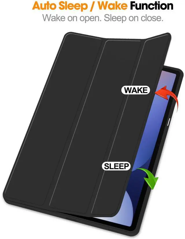 Alt view image 2 of 7 - WERLEO Case for Samsung Galaxy Tab S10 Plus 2024 / S9 Plus / S9 FE Plus 12.4 inch 2023, Slim Smart Stand Cover Protective Cover with Pencil Holder, Stand, Universal Stylus Pen