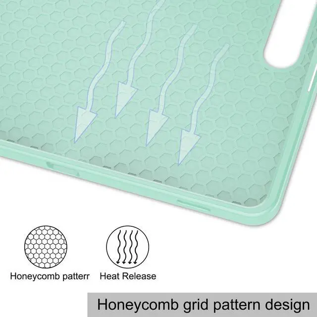 Alt view image 7 of 7 - WERLEO Case for Samsung Galaxy Tab S10 Plus 2024 / S9 Plus / S9 FE Plus 12.4 inch 2023, Slim Smart Stand Cover Protective Cover with Pencil Holder, Stand, Universal Stylus Pen Mint Green