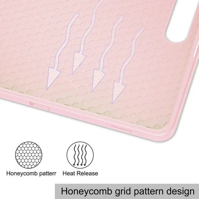 Alt view image 7 of 7 - WERLEO Case for Samsung Galaxy Tab S10 Plus 2024 / S9 Plus / S9 FE Plus 12.4 inch 2023, Slim Smart Stand Cover Protective Cover with Pencil Holder, Stand, Universal Stylus Pen Pink