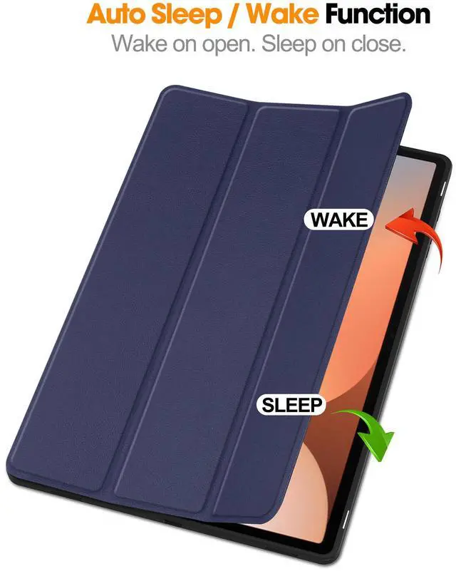 Alt view image 2 of 7 - WERLEO Case for Samsung Galaxy Tab S10 Ultra 2024/ S9 Ultra 2023/ S8 Ultra 2022 14.6 Inch, Slim Smart Stand Cover Protective Cover with Pencil Holder, Stand, Universal Stylus Pen Blue