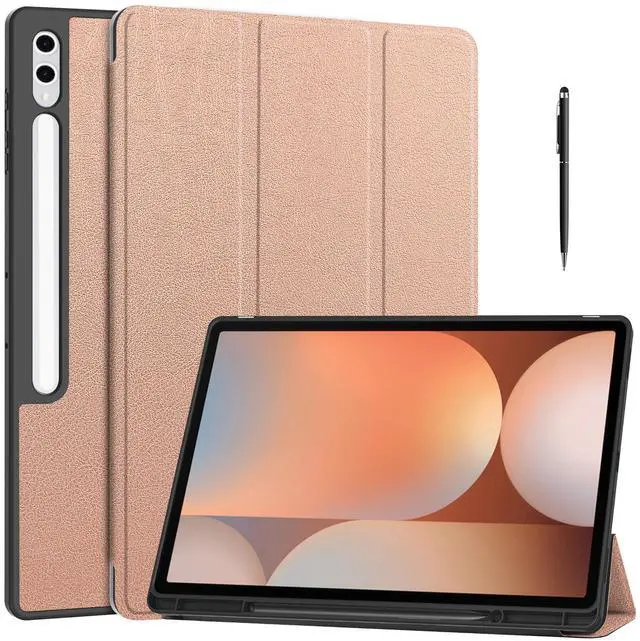 Main image of WERLEO Case for Samsung Galaxy Tab S10 Ultra 2024/ S9 Ultra 2023/ S8 Ultra 2022 14.6 Inch, Slim Smart Stand Cover Protective Cover with Pencil Holder, Stand, Universal Stylus Pen Rose Gold