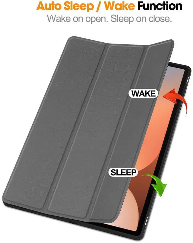 Alt view image 2 of 7 - WERLEO Case for Samsung Galaxy Tab S10 Ultra 2024/ S9 Ultra 2023/ S8 Ultra 2022 14.6 Inch, Slim Smart Stand Cover Protective Cover with Pencil Holder, Stand, Universal Stylus Pen Grey