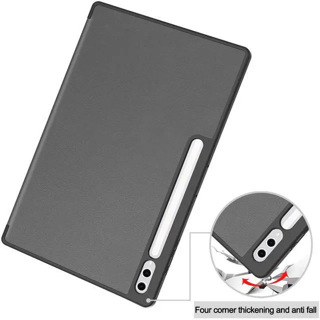 Alt view image 4 of 7 - WERLEO Case for Samsung Galaxy Tab S10 Ultra 2024/ S9 Ultra 2023/ S8 Ultra 2022 14.6 Inch, Slim Smart Stand Cover Protective Cover with Pencil Holder, Stand, Universal Stylus Pen Grey